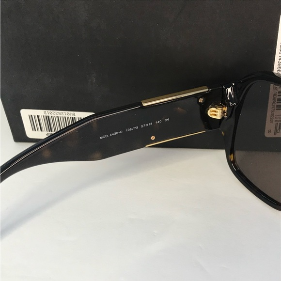 💯 - New Authentic Versace VE4436U Havana Dark Brown Sunglasses - Picture 13 of 13